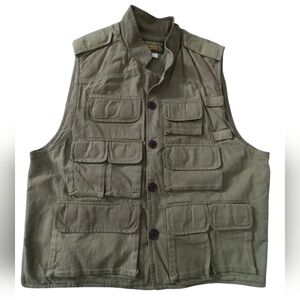 Vintage Ozark Wilderness Outfitters Outdoor Utility Pocket Vest size L Adventure